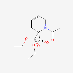 molecular formula C13H19NO5 B14344636 Diethyl 1-acetyl-3,6-dihydropyridine-2,2-dicarboxylate CAS No. 98234-57-2