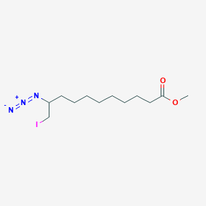 molecular formula C12H22IN3O2 B14344677 Methyl 10-azido-11-iodoundecanoate CAS No. 92448-11-8