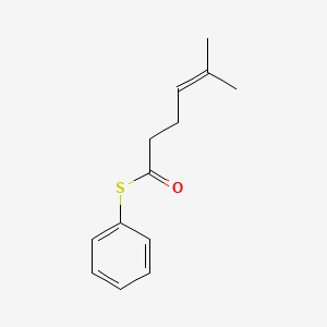 molecular formula C13H16OS B14344736 S-Phenyl 5-methylhex-4-enethioate CAS No. 104322-69-2