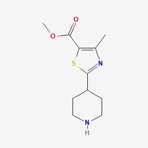B1434476 Methyl 4-methyl-2-(piperidin-4-yl)thiazole-5-carboxylate CAS No. 1955547-42-8