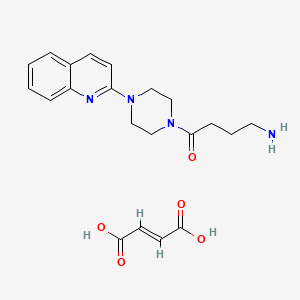 molecular formula C21H26N4O5 B14344782 1-(4-Aminobutyryl)-4-(2-quinolyl)piperazine maleate CAS No. 101153-52-0