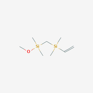 molecular formula C8H20OSi2 B14344794 Ethenyl{[methoxy(dimethyl)silyl]methyl}dimethylsilane CAS No. 105517-99-5