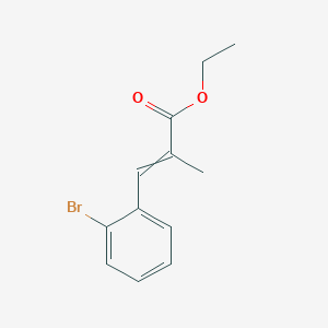 molecular formula C12H13BrO2 B14344802 Ethyl 3-(2-bromophenyl)-2-methylprop-2-enoate CAS No. 94956-73-7