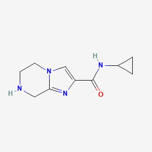 B1434484 N-cyclopropyl-5,6,7,8-tetrahydroimidazo[1,2-a]pyrazine-2-carboxamide CAS No. 1955514-57-4