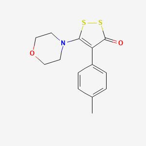 molecular formula C14H15NO2S2 B14344840 4-(4-Methylphenyl)-5-(morpholin-4-yl)-3H-1,2-dithiol-3-one CAS No. 92961-38-1