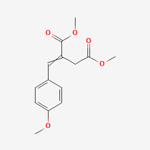 molecular formula C14H16O5 B14344857 Dimethyl 2-[(4-methoxyphenyl)methylidene]butanedioate CAS No. 100046-97-7