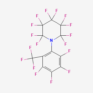 molecular formula C12F17N B14344877 2,2,3,3,4,4,5,5,6,6-Decafluoro-1-[2,3,4,5-tetrafluoro-6-(trifluoromethyl)phenyl]piperidine CAS No. 96595-38-9