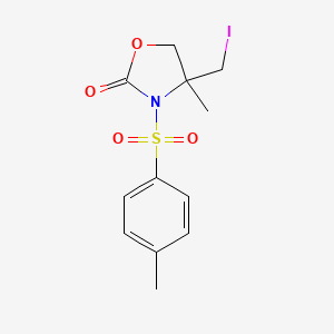 4-(Iodomethyl)-4-methyl-3-(4-methylbenzene-1-sulfonyl)-1,3-oxazolidin-2-one