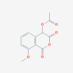 molecular formula C12H10O6 B14344908 8-Methoxy-1,3-dioxo-3,4-dihydro-1H-2-benzopyran-4-yl acetate CAS No. 104079-51-8