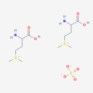 molecular formula C12H28N2O8S3 B14344911 Bis[(3-amino-3-carboxypropyl)(dimethyl)sulfanium] sulfate CAS No. 91921-25-4