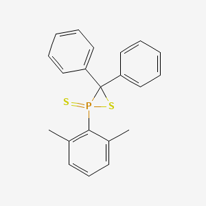 molecular formula C21H19PS2 B14344949 2-(2,6-Dimethylphenyl)-3,3-diphenylthiaphosphirane-2-thione CAS No. 95851-00-6