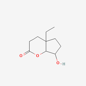 molecular formula C10H16O3 B14344974 4a-Ethyl-7-hydroxyhexahydrocyclopenta[b]pyran-2(3H)-one CAS No. 103252-48-8