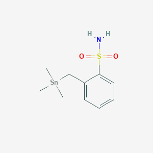 molecular formula C10H17NO2SSn B14344989 2-[(Trimethylstannyl)methyl]benzene-1-sulfonamide CAS No. 92179-57-2