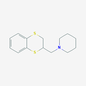 molecular formula C14H19NS2 B14345005 1-[(2,3-Dihydro-1,4-benzodithiin-2-yl)methyl]piperidine CAS No. 105602-18-4