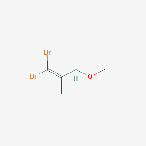 molecular formula C6H10Br2O B14345013 1,1-Dibromo-3-methoxy-2-methylbut-1-ene CAS No. 103670-57-1