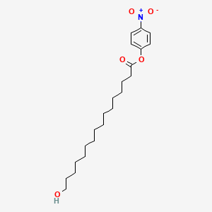 molecular formula C22H35NO5 B14345029 Hexadecanoic acid, 16-hydroxy-, 4-nitrophenyl ester CAS No. 92270-01-4