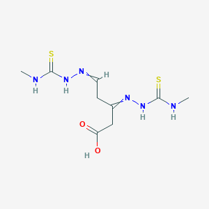 3,5-Bis[2-(methylcarbamothioyl)hydrazinylidene]pentanoic acid