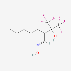 molecular formula C10H15F6NO2 B14345045 Heptanal, 2-(1,1,1,3,3,3-hexafluoro-2-hydroxy-2-propyl)-, oxime CAS No. 101517-12-8