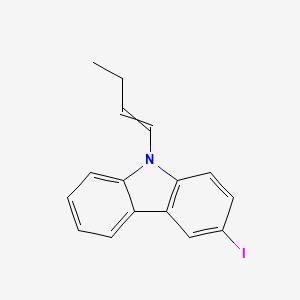 molecular formula C16H14IN B14345059 9-(But-1-EN-1-YL)-3-iodo-9H-carbazole CAS No. 94769-48-9