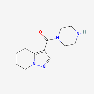 molecular formula C12H18N4O B1434506 Piperazin-1-yl(4,5,6,7-tetrahydropyrazolo[1,5-a]pyridin-3-yl)methanone CAS No. 1832528-35-4