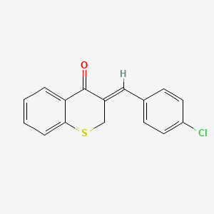 molecular formula C16H11ClOS B14345084 (Z)-2,3-Dihydro-3-((4-chlorophenyl)methylene)-4H-1-benzothiopyran-4-one CAS No. 101001-09-6