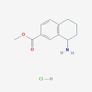 molecular formula C12H16ClNO2 B1434510 Methyl 8-amino-5,6,7,8-tetrahydronaphthalene-2-carboxylate hydrochloride CAS No. 1956309-44-6