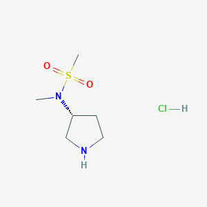 molecular formula C6H15ClN2O2S B1434511 (R)-N-甲基-N-(吡咯烷-3-基)甲磺酰胺盐酸盐 CAS No. 1810074-90-8