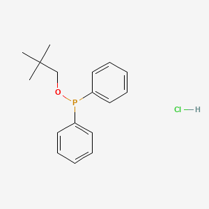 molecular formula C17H22ClOP B14345119 2,2-Dimethylpropoxy(diphenyl)phosphane;hydrochloride CAS No. 91516-69-7