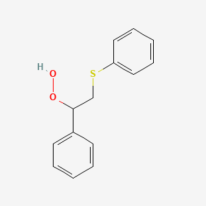 1-Phenyl-2-(phenylsulfanyl)ethane-1-peroxol