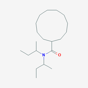 molecular formula C20H39NO B14345135 N,N-Di(butan-2-yl)cycloundecanecarboxamide CAS No. 91424-67-8