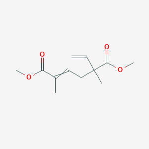 molecular formula C12H18O4 B14345143 Dimethyl 5-ethenyl-2,5-dimethylhex-2-enedioate CAS No. 91664-09-4