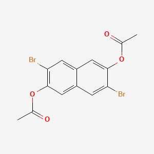 molecular formula C14H10Br2O4 B1434516 3,7-Dibromonaphthalene-2,6-diyl Diacetate CAS No. 1352544-12-7