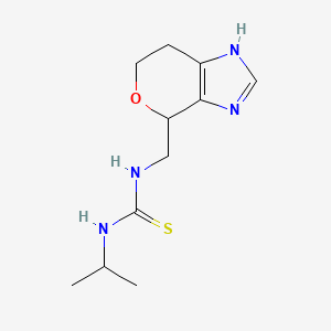 molecular formula C11H18N4OS B14345179 N-(1-Methylethyl)-N'-((1,4,6,7-tetrahydropyrano(3,4-d)imidazol-4-yl)methyl)thiourea CAS No. 100650-63-3