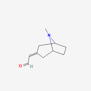 molecular formula C10H15NO B14345186 (8-Methyl-8-azabicyclo[3.2.1]octan-3-ylidene)acetaldehyde CAS No. 99213-88-4