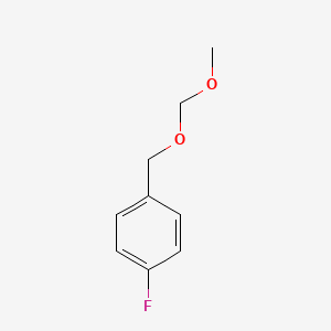 molecular formula C9H11FO2 B14345199 Benzene, 1-fluoro-4-[(methoxymethoxy)methyl]- CAS No. 104620-55-5