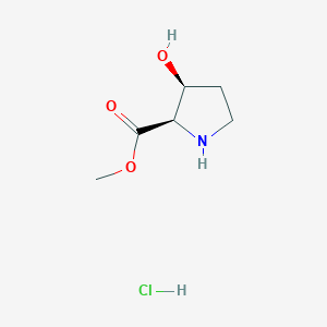 molecular formula C6H12ClNO3 B1434523 盐酸（2r,3s）-3-羟基吡咯烷-2-羧酸甲酯 CAS No. 1844898-16-3