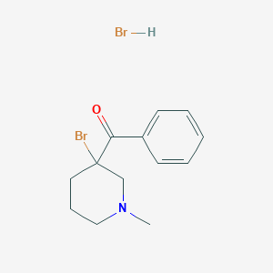 molecular formula C13H17Br2NO B14345247 (3-Bromo-1-methylpiperidin-3-yl)-phenylmethanone;hydrobromide 