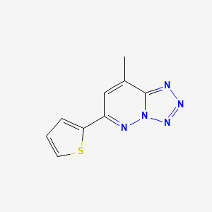 molecular formula C9H7N5S B14345254 8-Methyl-6-(thiophen-2-yl)tetrazolo[1,5-b]pyridazine CAS No. 93126-54-6