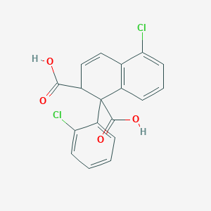 5-Chloro-1-(2-chlorophenyl)-1,2-dihydronaphthalene-1,2-dicarboxylic acid