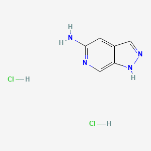 molecular formula C6H8Cl2N4 B1434527 1H-吡唑并[3,4-c]吡啶-5-胺二盐酸盐 CAS No. 1427195-29-6