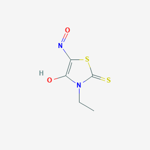 molecular formula C5H6N2O2S2 B14345289 (5Z)-3-ethyl-5-(hydroxyimino)-2-thioxo-1,3-thiazolidin-4-one CAS No. 103094-06-0