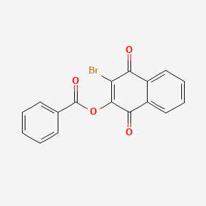 molecular formula C17H9BrO4 B14345320 3-Bromo-1,4-dioxo-1,4-dihydronaphthalen-2-yl benzoate CAS No. 91270-31-4