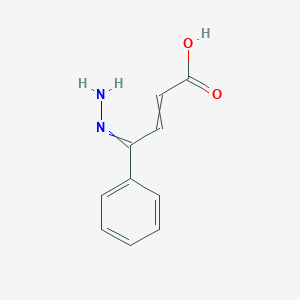 molecular formula C10H10N2O2 B14345338 4-Hydrazinylidene-4-phenylbut-2-enoic acid CAS No. 91818-30-3