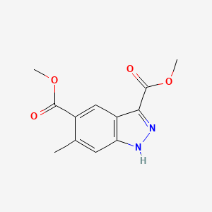 molecular formula C12H12N2O4 B1434535 Dimethyl 6-methyl-1H-indazole-3,5-dicarboxylate CAS No. 1788041-62-2