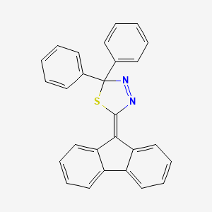 molecular formula C27H18N2S B14345359 5-(9H-Fluoren-9-ylidene)-2,2-diphenyl-2,5-dihydro-1,3,4-thiadiazole CAS No. 103953-45-3