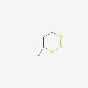 molecular formula C5H10S3 B14345368 4,4-Dimethyl-1,2,3-trithiane CAS No. 92585-09-6