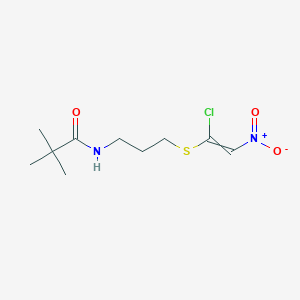 N-{3-[(1-Chloro-2-nitroethenyl)sulfanyl]propyl}-2,2-dimethylpropanamide