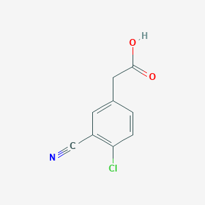 molecular formula C9H6ClNO2 B1434539 4-Chloro-3-cyanophenylacetic acid CAS No. 1261733-93-0