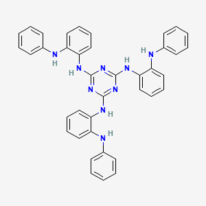 molecular formula C39H33N9 B14345396 N~2~,N~4~,N~6~-Tris(2-anilinophenyl)-1,3,5-triazine-2,4,6-triamine CAS No. 95385-91-4