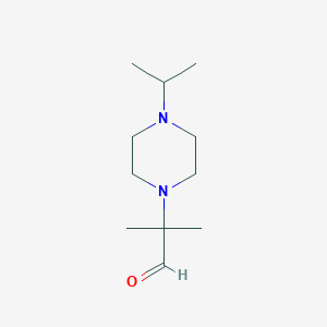 molecular formula C11H22N2O B1434541 2-(4-异丙基哌嗪-1-基)-2-甲基丙醛 CAS No. 1788041-45-1